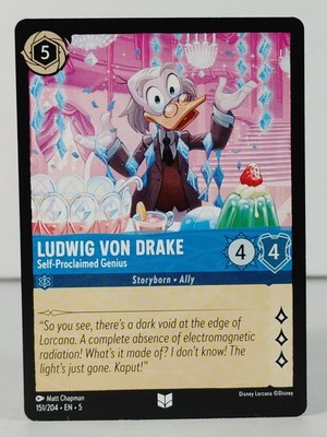 Ludwig von Drake - Self Proclaimed  - Shimmering Skies #151 - LORCANA - singles