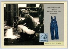 Lee Jeans Overalls Riveted Dungarees 1997 6x4 Ad Postcard