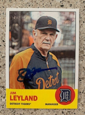 JIM LEYLAND PITTSBURGH PIRATES MARLINS SIGNED AUTOGRAPHED 2012 TOPPS #134