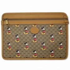 GUCCI Disney GUCCI Disney 602552 Mickey Mouse print mini GG supreme clutch bag m