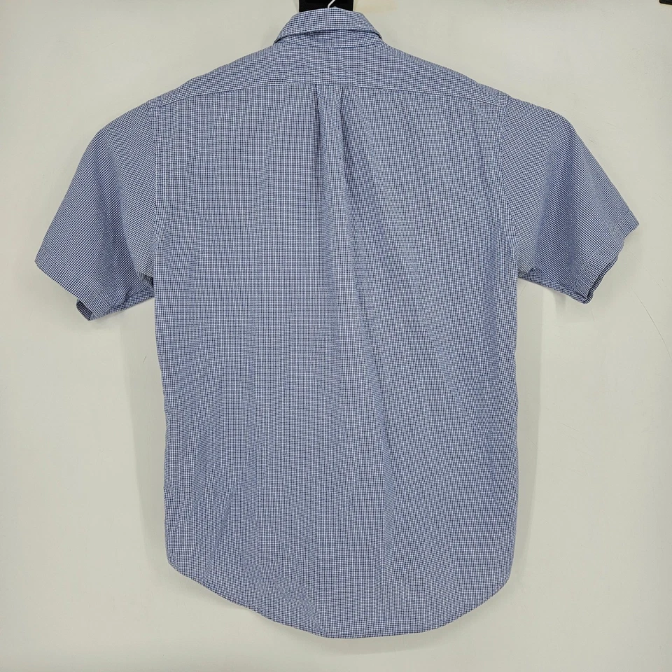 Camisa de golf Ralph Lauren para hombre mediana Seersucker azul manga corta abotonada Foto 3 de 4