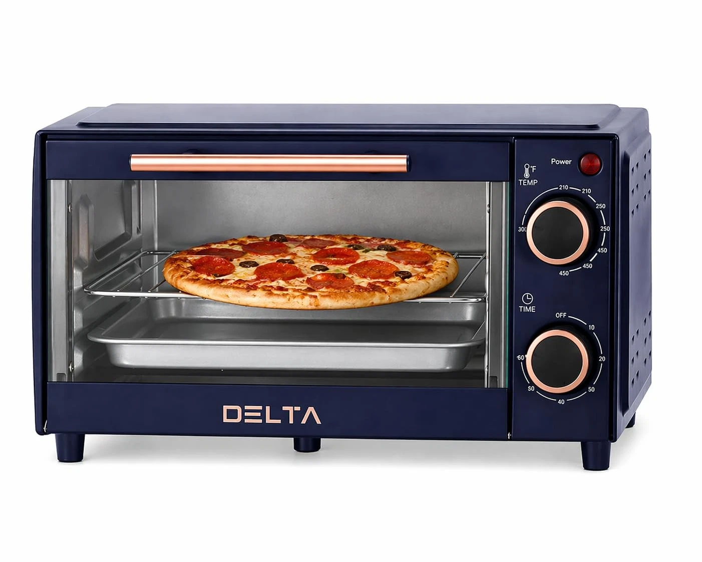 2 Slice Toaster Oven, Small Countertop Oven, Compact Mini Oven Fits 9” Pizza,...