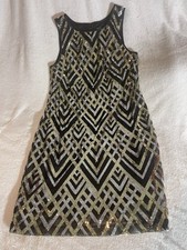 Jessica Howard Sequence Dress Sz 10 P Style JH5P9060 Gold And Silver Sequences