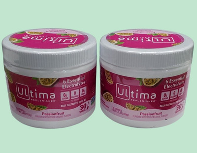 2 PACK Ultima Replenisher Hydration Electrolyte Passionfruit 30 servings EX 9/27