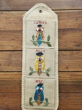 MCM woven owls mail holder. Mint condition