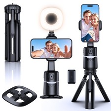 Auto Face Tracking Tripod with Adjustable Desk Tripod, 360  Rotating vlogging...