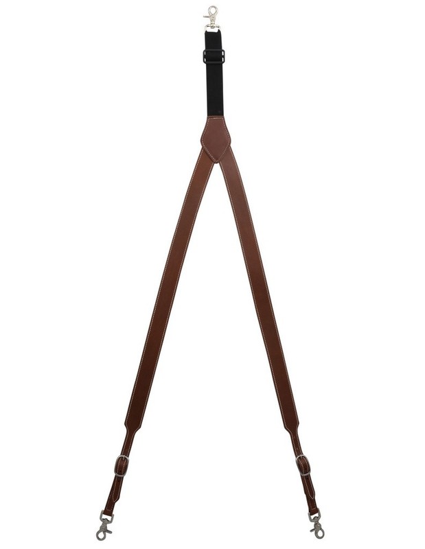 3D Western Suspenders Mens Stitching Adjustable Snap L Tan DS512 CLEARANCE