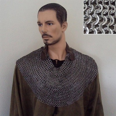 Kettenhemd Aventail flache Kuppel genietete Ringe für Kostüm Reenactment & LARP. SALE