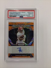 2024 Panini Prizm Draft Picks Autographs Terrion Arnold Orange Wave Prizm /75
