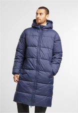 URBAN CLASSICS Men's Navy Hooded Long Down Jacket