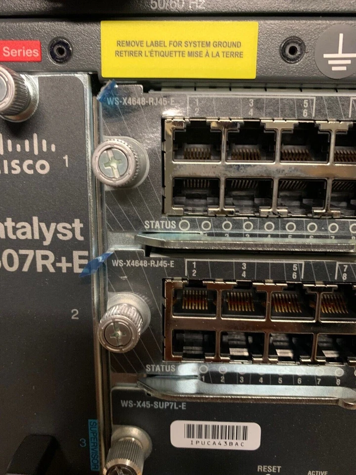 Cisco 4507 R+E Complete Switch PWR-C45 SUP7L-E 96 Gigabit Ports - Image 3 of 4