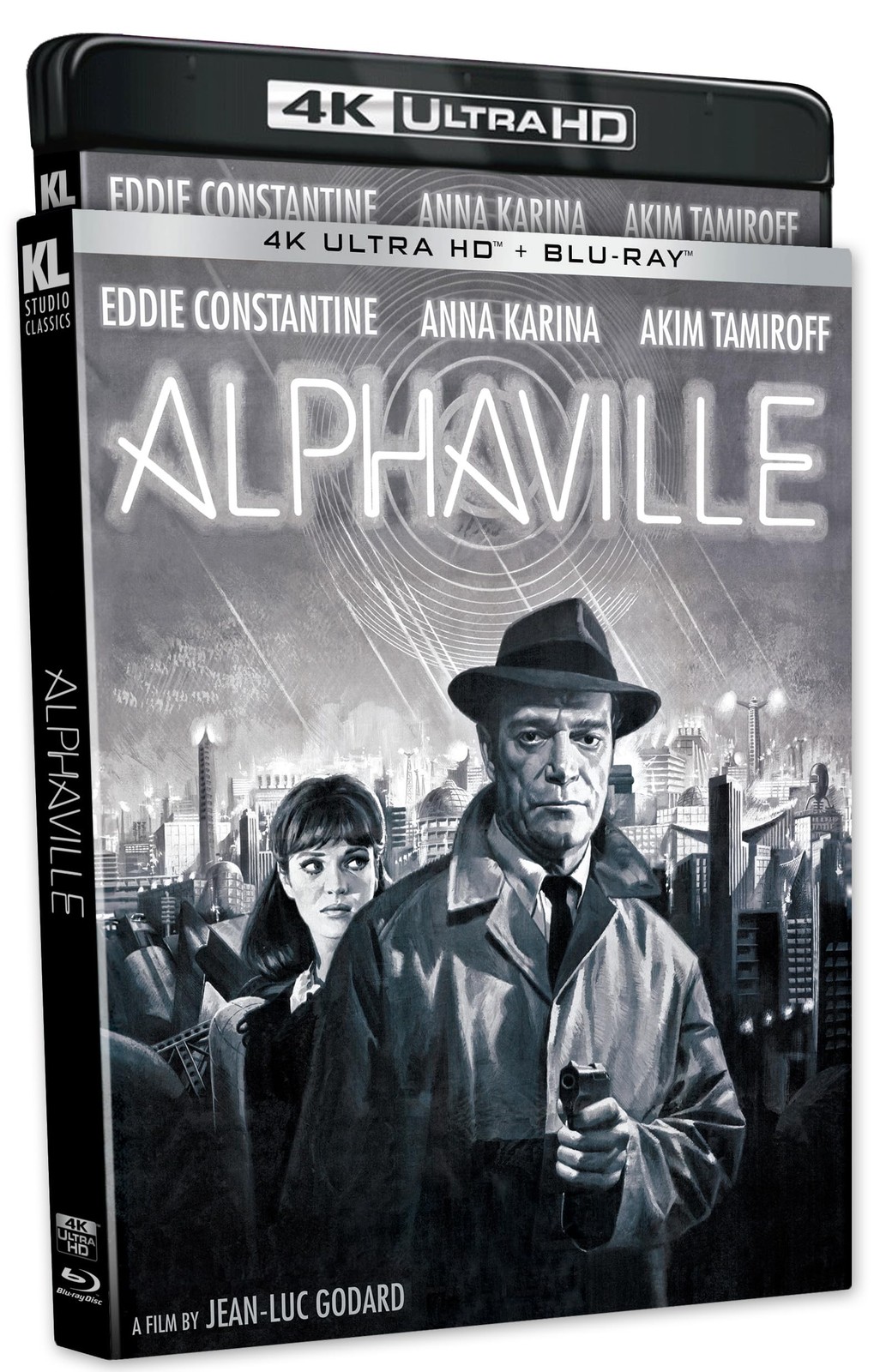 Alphaville (4KUHD) (4K UHD Blu-ray) Eddie Constantine Anna Karina Akim Tamiroff