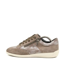 GEOX Damen Respira Taupe Sneaker Schuh Wildleder Atmungsaktive Sohle EU 39