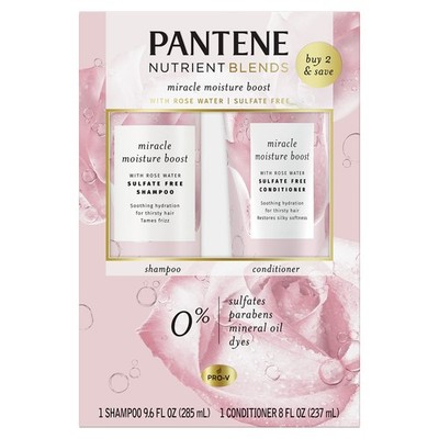 Pantene Nutrient Blends Miracle Moisture Boost 17.6 Fl Oz (Pack of 1), pink 