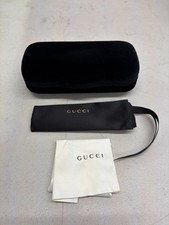 New LARGE Black Gucci Case Hard Shell Sunglasses Eyeglasses Black Velvet Case