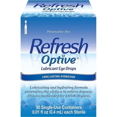 11/26 REFRESH OPTIVE Preservative-Free Artificial Tears Lubricant Eye Drops, 0.0