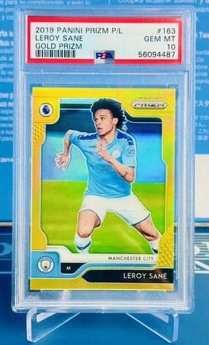 2019-20 Panini Prizm Leroy Sane  Gold Prizm /10 PSA 10 Gem Mint