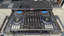 Denon DJ MCX8000 w/ ProX Flight Case  Sliding Laptop Shelf - Pro DJ System