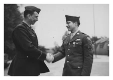 Brig Gen Gross presents Silver Star 381st Bomb Group England 1944