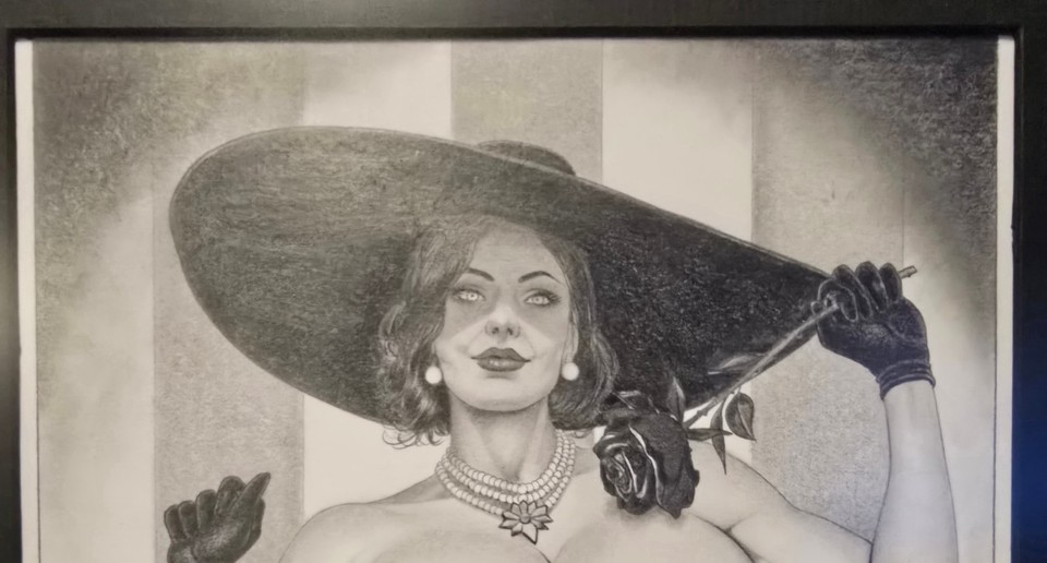 Lady Dimitrescu Original Sexy Pin-Up Art By Tim Grayson Comic Art