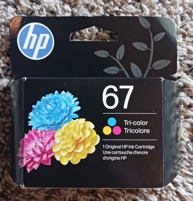 Genuine HP 67 Tri-Color Ink Cartridge EXP 07/2027