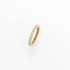 14K Yellow Gold Diamond Channel Set Eternity Band Ring Size 5