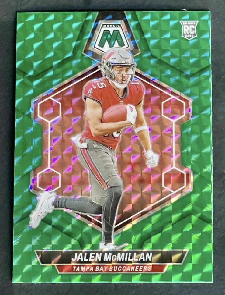 2024 Panini Mosaic Jalen McMillan Rookie Green Mosaic Prizm RC #373 Buccaneers