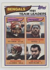 1982 Topps Team Leaders Pete Johnson Ken Riley Cris Collinsworth #36 0nr3