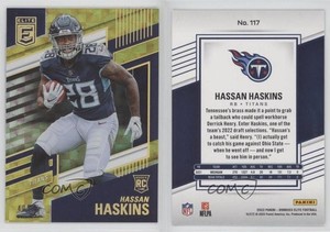 2022 Panini Donruss Elite Rookies Yellow /75 Hassan Haskins #117 Rookie RC