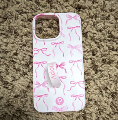 Loopy Case Pink Bow Pattern Kickstand Plastic Fitted Phone Case | eBay
