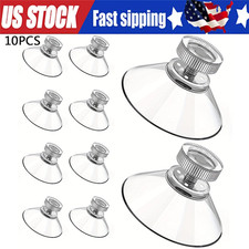 10 Pack 41Mm Suction Cups with Screws Nut Clear PVC Sucker Pads