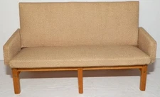 Vintage Sonia Messer Dollhouse Miniature Settee Couch Sofa Beige 1:12 scale