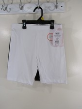 New Wonder Nation 2 Pack Bike Short Size L 10 12 Plus Girls White Black