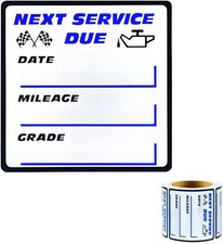 Oil Change Sticker, 250PCS 2 x 2 Clear Next Service Due Reminder Vehicle Windshi