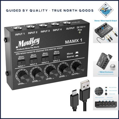 Versatile Mini Mixer for Keyboards and Instruments with USB Connectivity