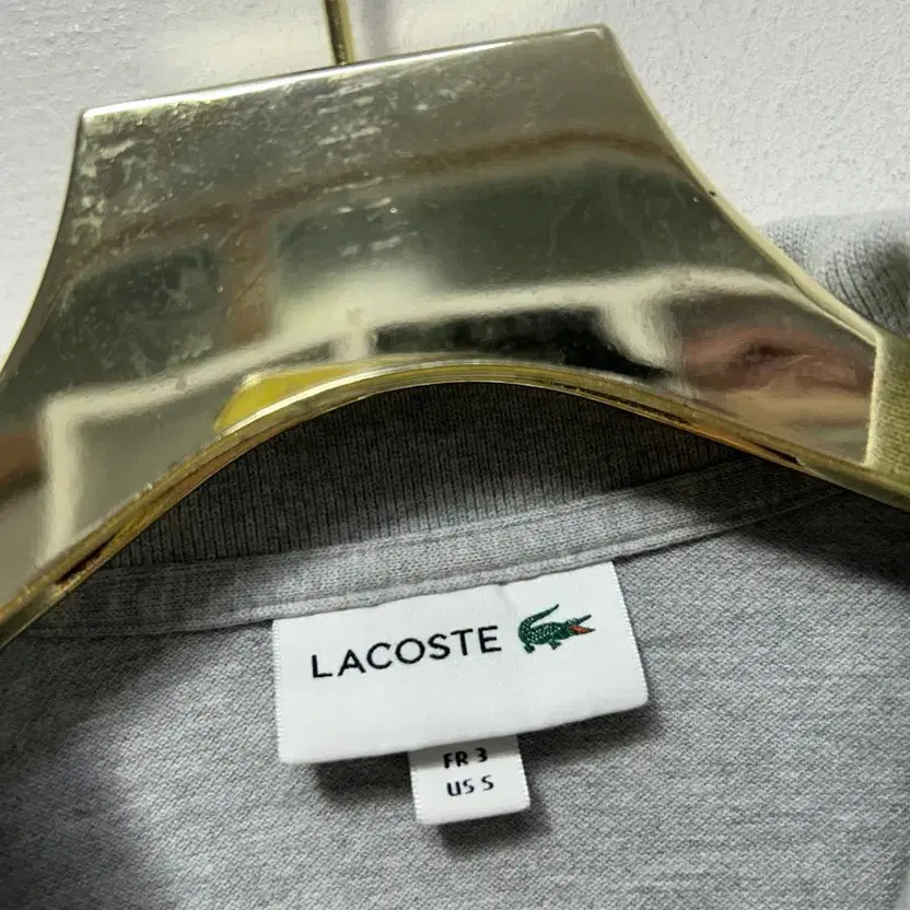 Lacoste Short Sleeve Polo Shirt Gray S Women Clean thumbnail 2