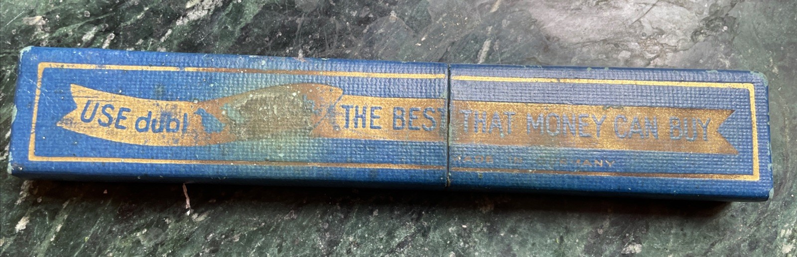 Vintage 11/16” Dubl Duck Straight Cut Throat Razor Solingen Germany Box Black