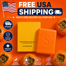 3PCS Swarva Persimmon Soap Bar Body Odor Control Deodorant Soap for Men  Women