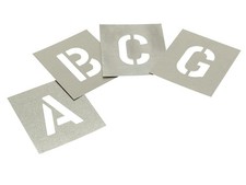 Stencils Set of Zinc Stencils - Letters 3in STNL3