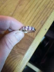 Vintage Sterling Silver Violet Amethyst Rhinestone Sterling Silver Band