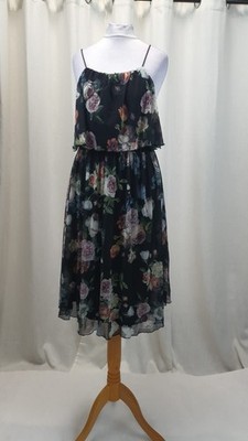 Asos Umstandskleid Chiffon Lagenlook Blumen UK 10 LN063 UU 07