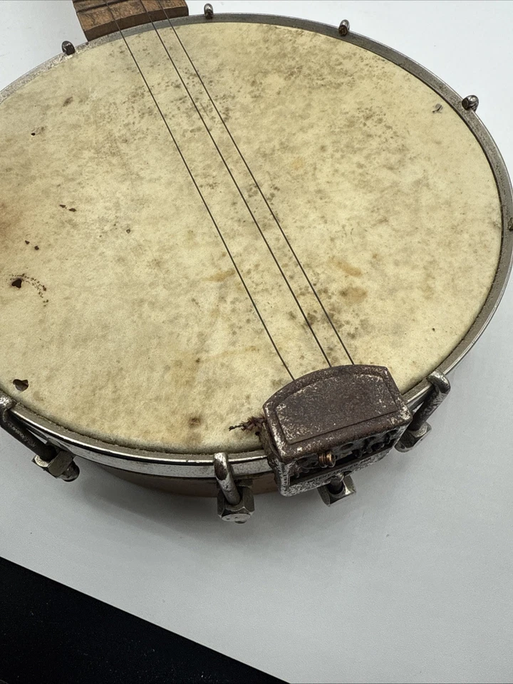 ANTIQUE 1920S CONCERTONE BANJO UKULELE MUSICAL INSTRUMENT BANJOLELE Needs Work - Image 3 of 4