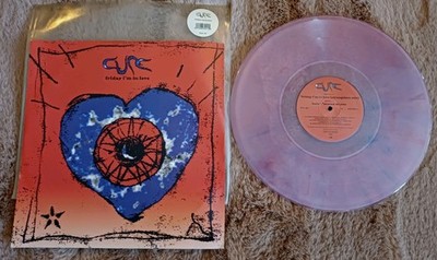 The Cure Friday I'm in Love  12'' vinyl Rare Pink Marbled Swirl 1992 Ex Cond 
