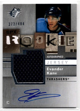 EVANDER KANE 2009-10 UD SPX ROOKIE JERSEY AUTOGRAPH #'d/484 Canucks New Star