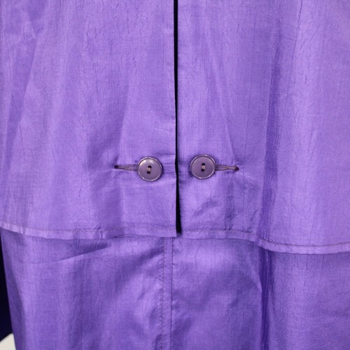 VTG Purple Trench Coat Forecaster Boston Women's Long SZ 7/8 *see pics - Picture 7 of 14