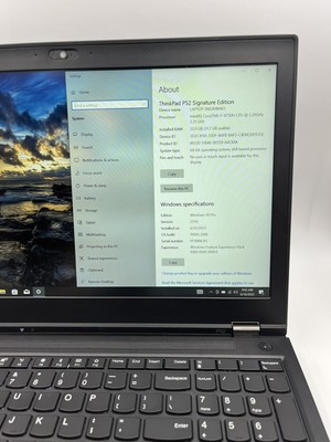 Lenovo ThinkPad P52 15.6'' (512GB SSD, Intel i7-8750H 2.2GHz, 32GB RAM, Win10P)