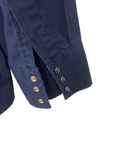 Camicia uomo Roundem Western Gear blu navy manica lunga con bottoni XL - Foto 5 di 5