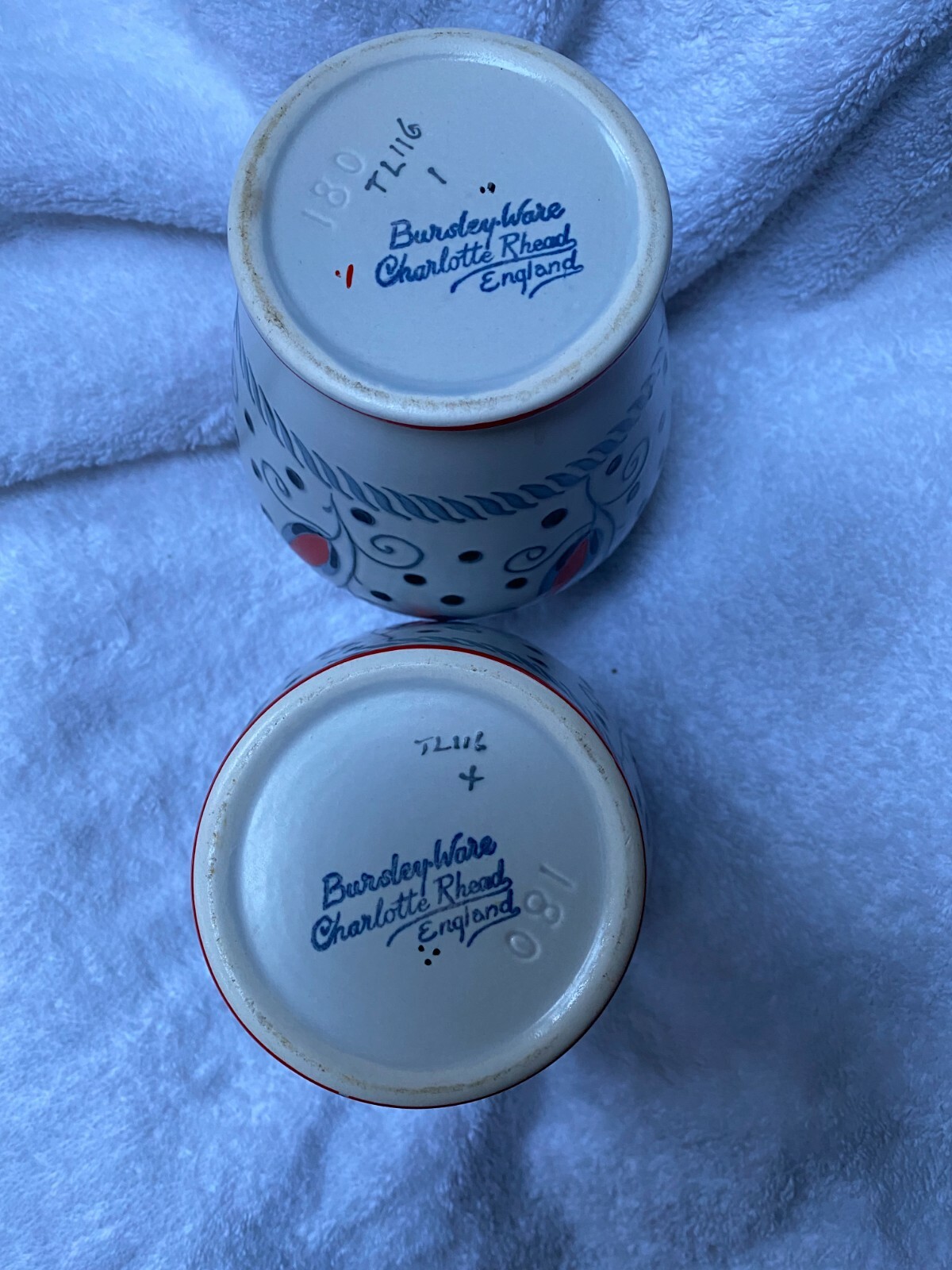 PAIR OF CHARLOTTE RHEAD BURSLEY WARE VASES RARE PATTERN eBay