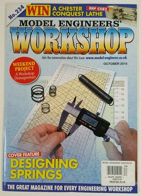 Model Engineers Workshop Designing Springs Projects Oct 2015 FREE SHIPPING JB