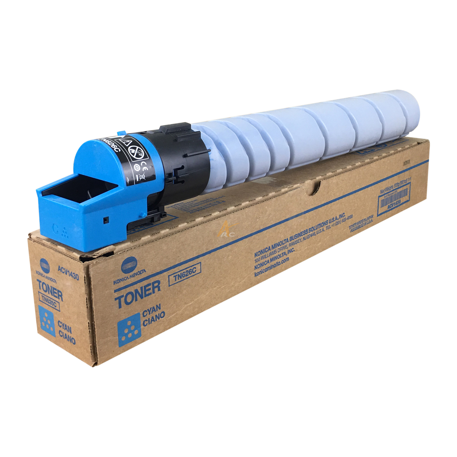 Genuine Konica Minolta TN626C (ACV1450) Cyan Toner Cartridge